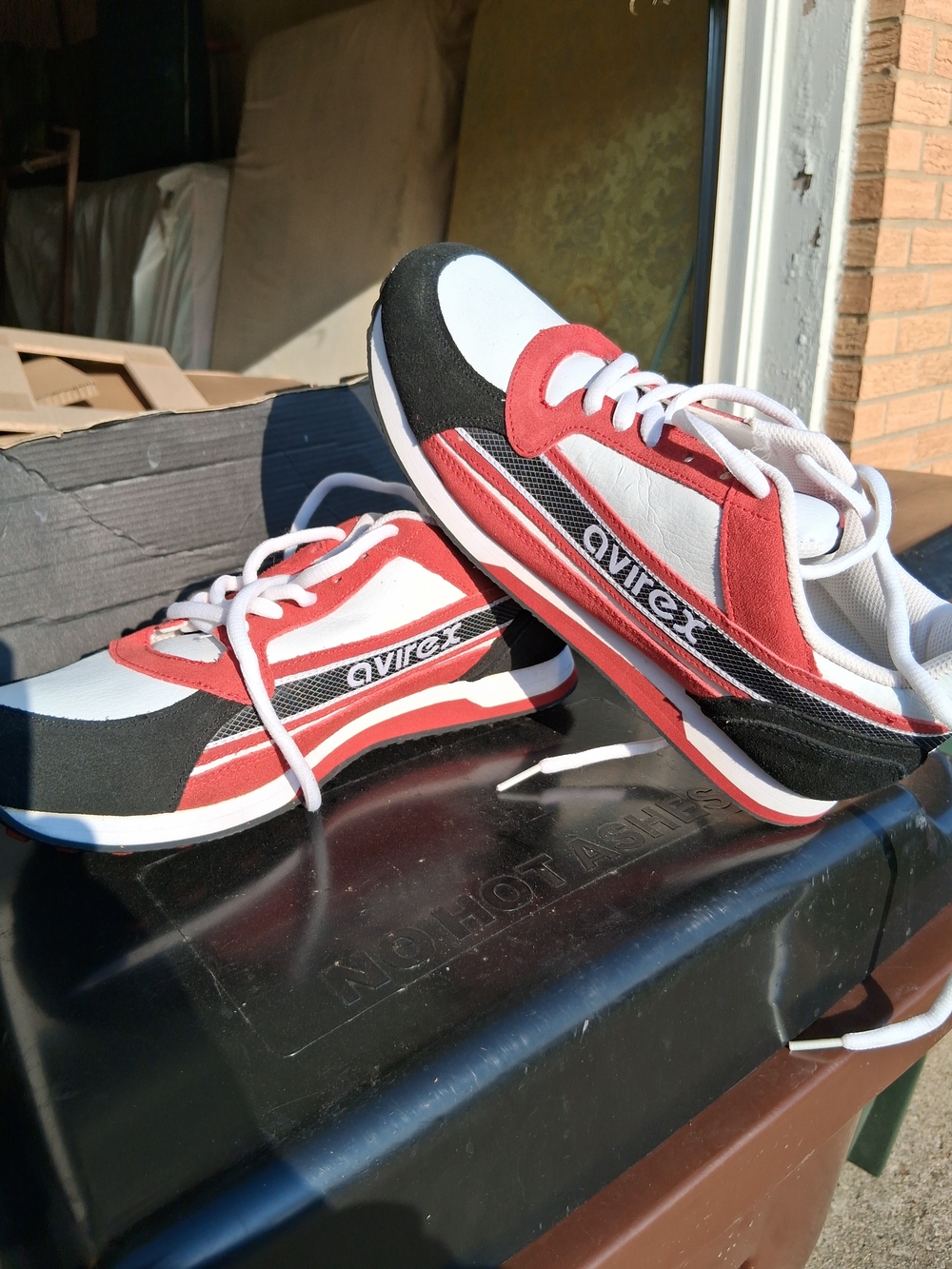 Avirex Red White Black Retro Running Sneakers